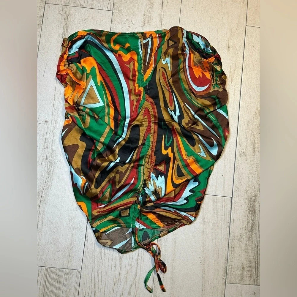 PLT Colorful Ruched Skirt